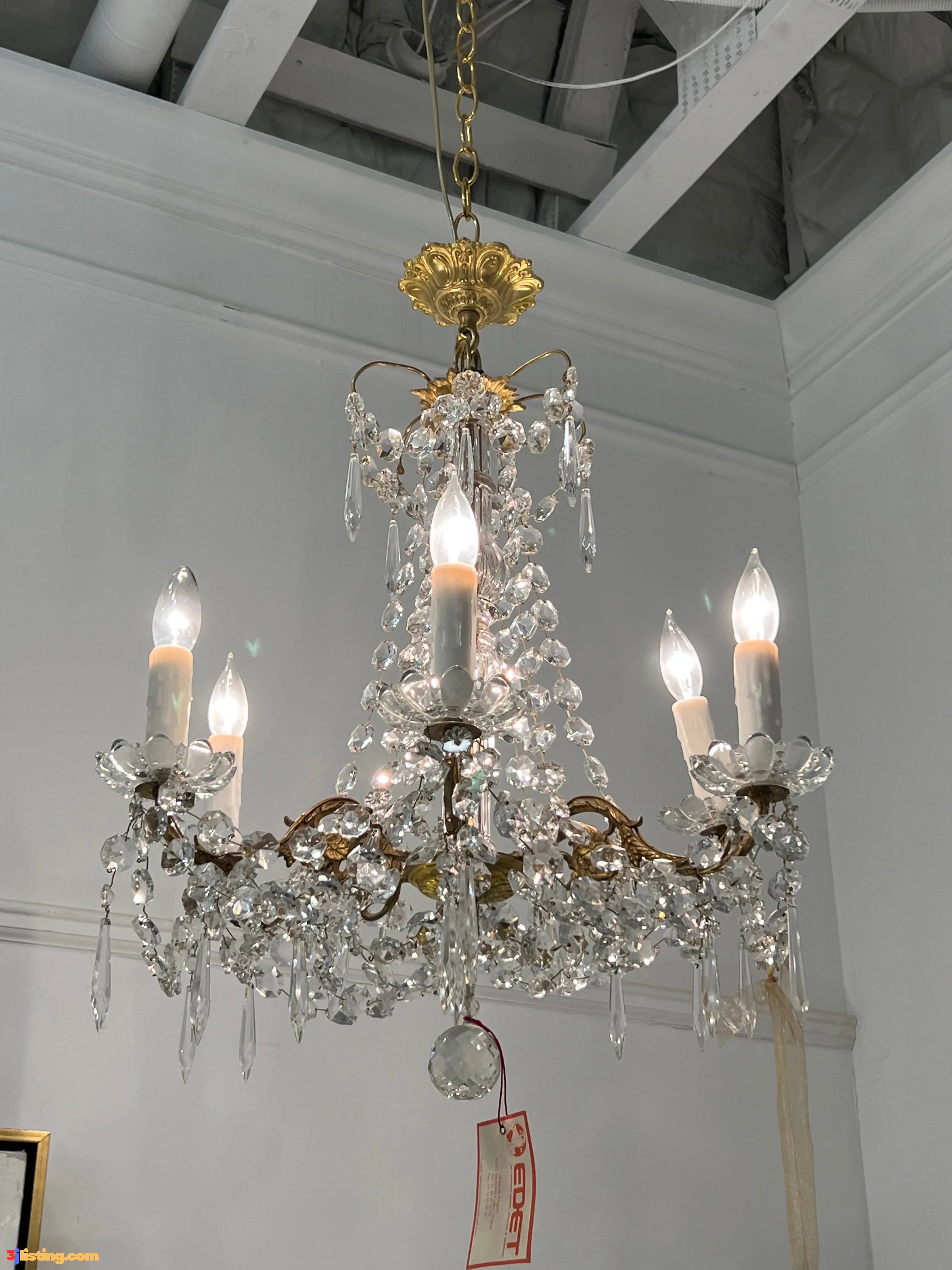 Crystal Ceiling Chandelier 6-Arms