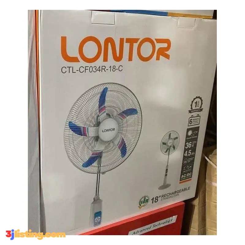 Lontor 18-Inch Rechargeable Standing Fan