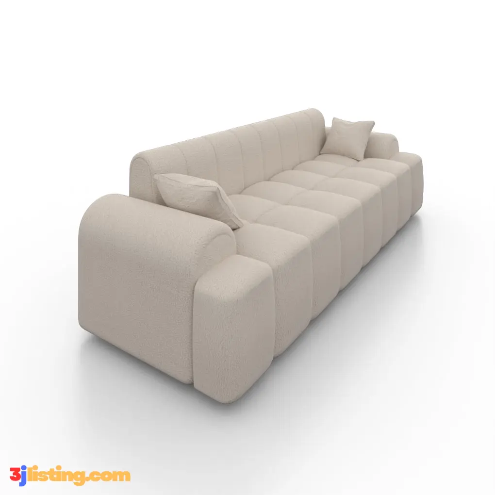 3-Seater Fabric Living Room Sofa