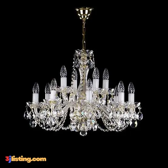 Crystal Ceiling Chandelier 12-Arms