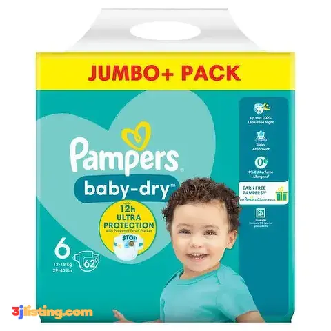Pampers Baby Dry Diapers (Carton)